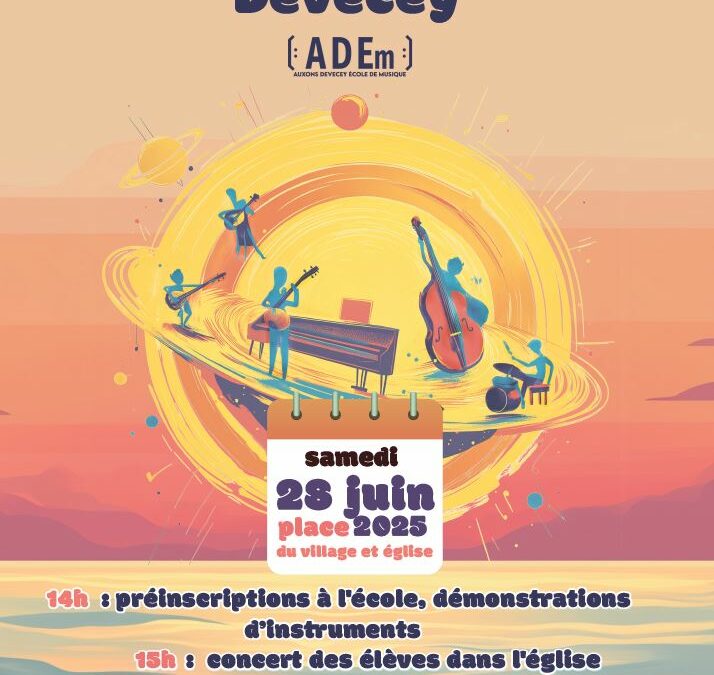 Fête de la musique à Devecey le 28 juin à 14h