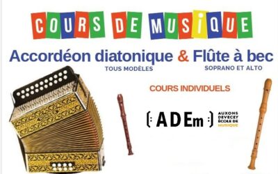 Nouveautés à la rentrée : Accordéon diatonique et flûte à bec