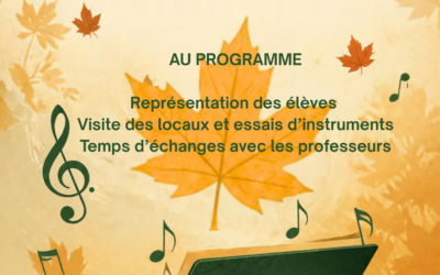 Représentation des élèves et portes ouvertes école de musique site de Devecey.